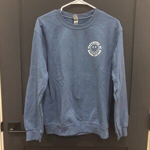 URI is My Happy Place Blue Sweatshirt Size S